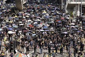 Hong Kong protest on China's National Day