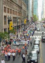 Japanese A-bomb survivors, mayors march for nuke-free world