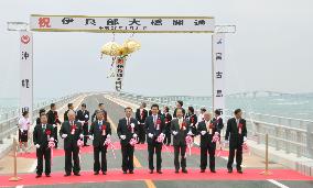 New bridge linking Okinawa's Miyako, Irabu islands opens