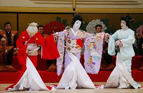 Kabuki actor Kikunosuke performs in Beijing