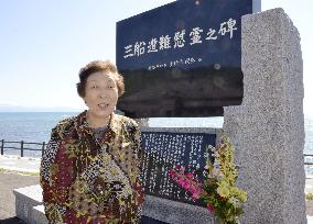 Housewife to resume memorial service for sunken ships in Hokkaido