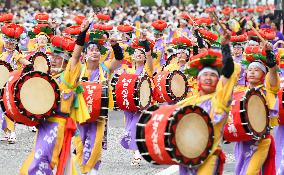 Morioka Sansa Odori parade staged in Tohoku Rokkon Festival