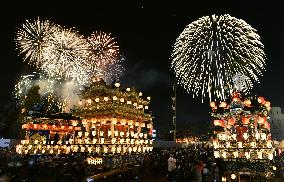 Famous night festival in Chichibu, Japan