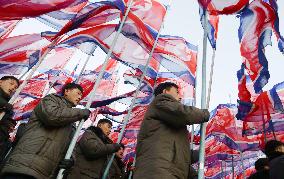 People rally in Pyongyang to carry out "70-day battle"