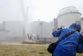 Disaster preparedness drill held at nuclear power plant in north Japan