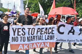 Protestors march against martial law declaration in Philippines