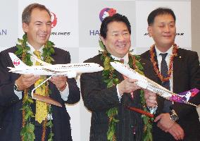 JAL, Hawaiian Airlines to launch code-sharing flights