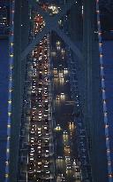 Holiday traffic jam in Japan