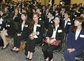 Fast Retailing holds ceremony for new recruits