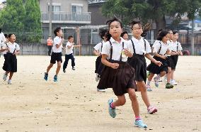 Evacuation drill under scenario of ballistic missile launch