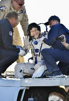 3 astronauts return from ISS