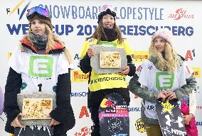 Snowboarding: Women's slopestyle at World Cup