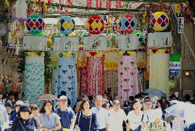 Tanabata star festival begins in Sendai