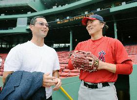 Ex-Pirate Kuwata, Angels' Matsui at Fenway Park