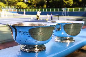 U.S. national doubles trophies won by Japanese pair