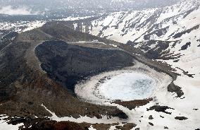 Okama crater of Mt. Zao, northeastern Japan