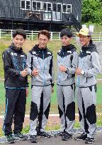 Japan's ski jumpers conduct joint training in Sapporo