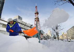 Heaviest November snow in 62 years for Sapporo