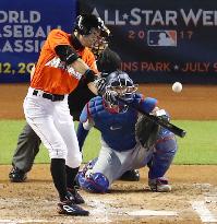 Ichiro singles off Maeda in Marlins' 3-0 win