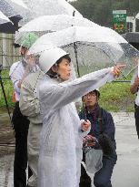 Minister Marukawa visits new national stadium construction site