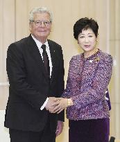 Tokyo Gov. Koike meets with German President Gauck