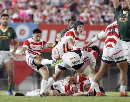 Rugby: Japan-S. Africa World Cup warm-up match