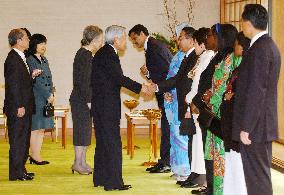 (1)New foreign envoys received by emperor, empress