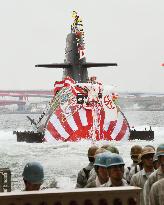 MSDF's new submarine taking to water