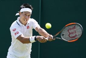 Tennis: Nishikori at Wimbledon