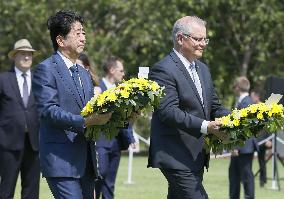 Japan PM Abe visits Australia