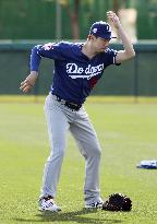 Baseball: Dodgers' Maeda at spring training