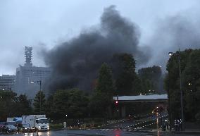 Trailer truck accident near Imperial Palace