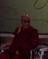 Dalai Lama receives $1.7 mil. spirituality prize