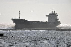 Panamanian freighter stranded in Fukushima