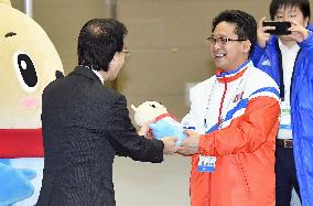 N. Korean athletes at Asian Winter Games in Sapporo