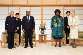 Mozambique president meets with Japanese emperor