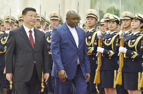 Gambian president in China