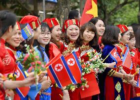 Kim Jong Un on way home