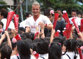 (5)England soccer star Beckham in Japan