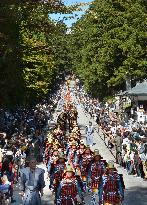 Samurai grand parade at Nikko Toshogu for autumn festival