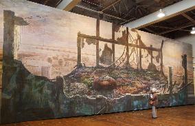 Huge painting of Fukushima nuke accident on display