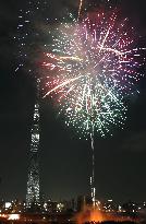 Fireworks over Sumida River