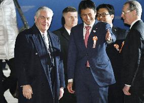 Tillerson set to focus on N. Korea response in 1st Japan visit
