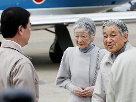 Emperor, empress visit disaster-hit Miyagi