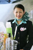 'Charismatic' saleswoman on Yamagata Shinkansen enjoys brisk sale