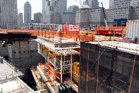 Construction under way at 9/11 Ground Zero