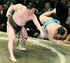 Hakuho stays perfect at New Year sumo