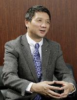 Chinese president of Japanese retailer Laox speaks in interview