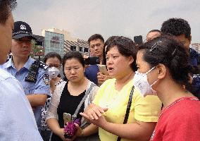 Protest over government's response following blasts in China