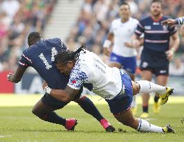 Rugby: Samoa down U.S. in physical encounter to head Pool B